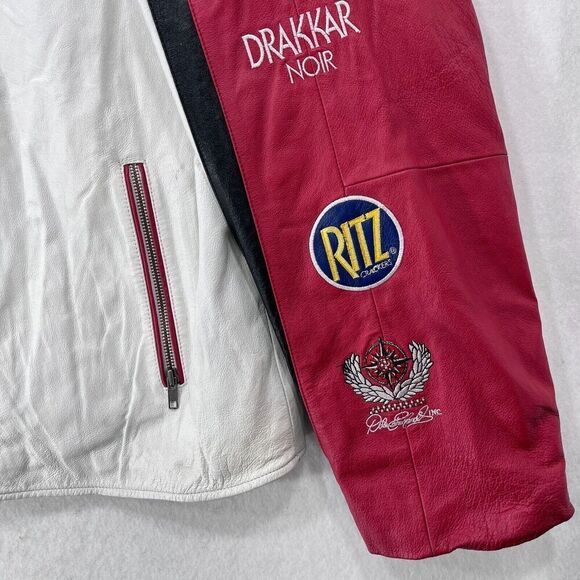 Nascar Dale Earnhardt Jr Jacket Men 2XL White Wilsons Leather Chase Authentics 8 - Picture 15 of 16